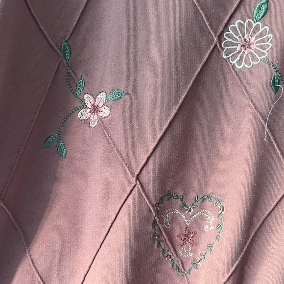 Alfred Dunner Pink Heart Sweater - Picture 7 of 9